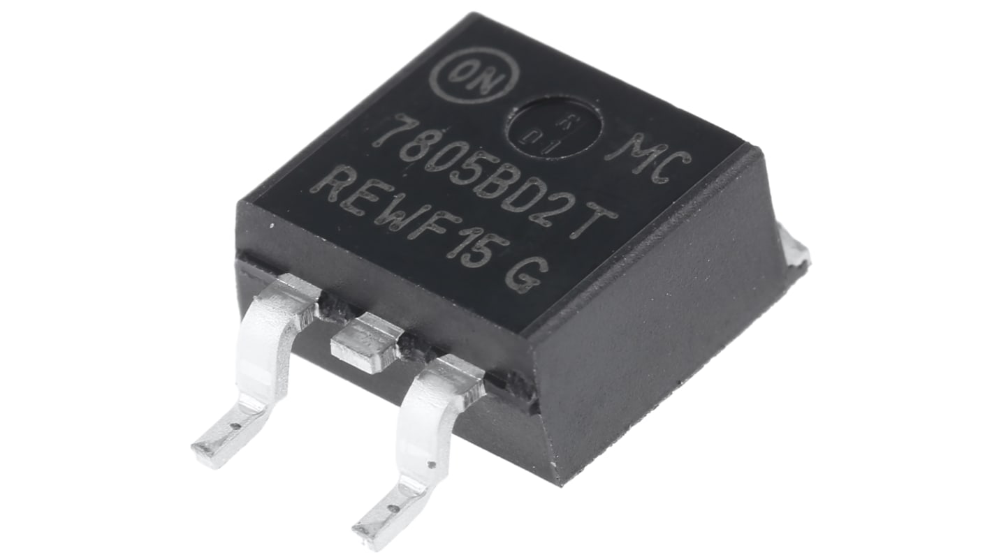 onsemi NCV7805BD2TR4G, 1 Linear Voltage, Voltage Regulator 2.2A, 5 V 3-Pin, D2PAK