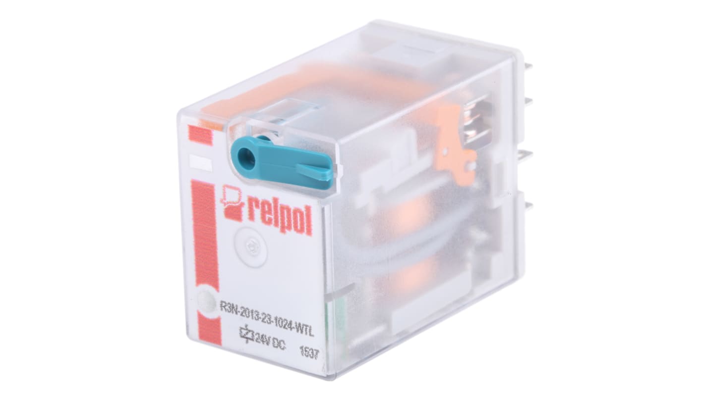 Relais de puissance Relpol R3N, 3 RT, bobine 24V c.c. Enfichable 900mW