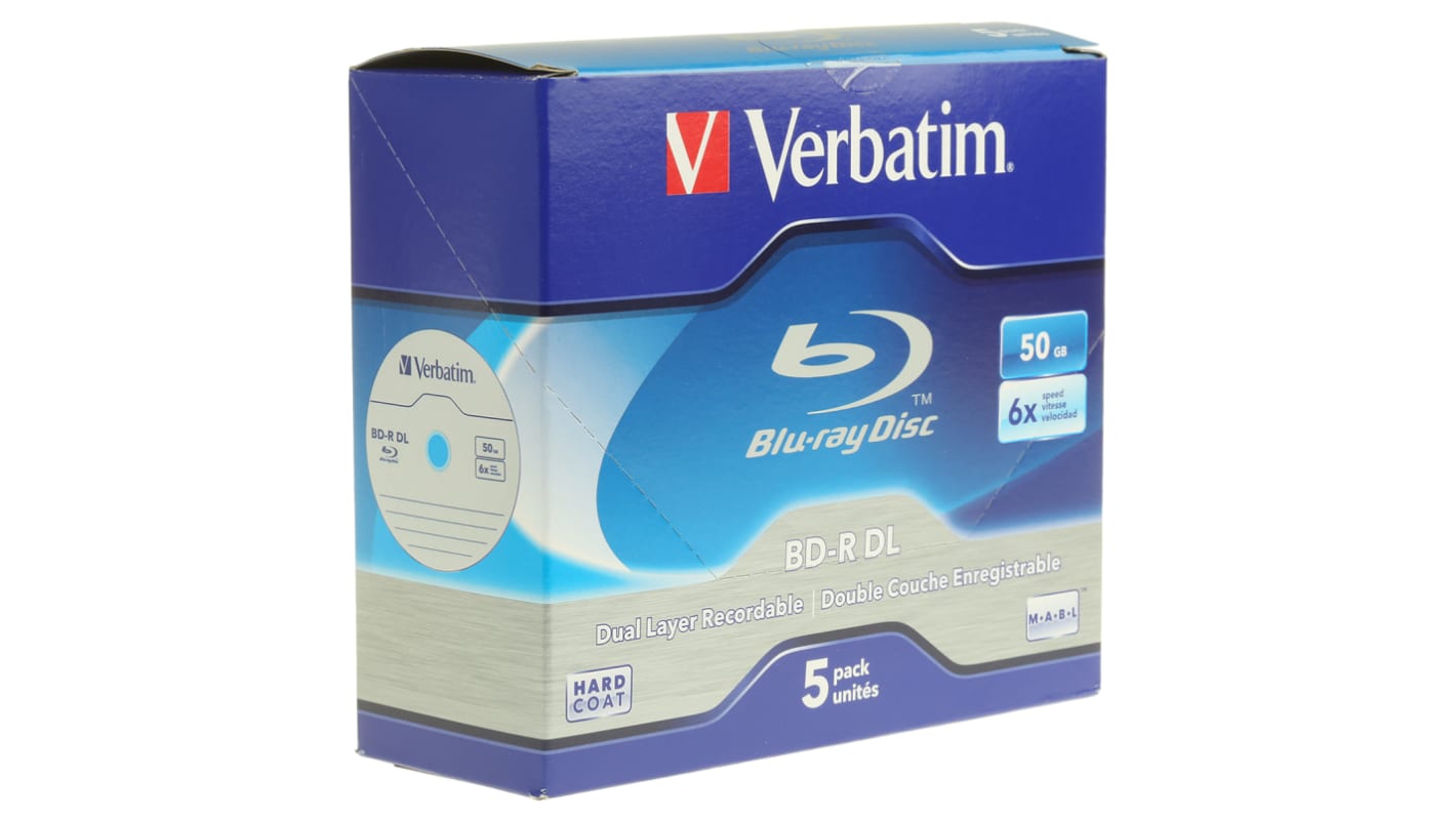 Verbatim M-Disc BD-R DL 50GB 6X con superficie de marca