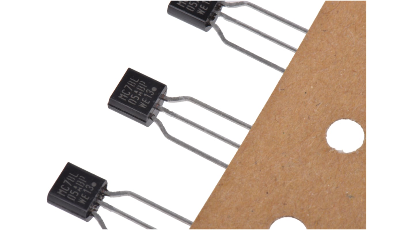 onsemi MC78L05ABPRAG, 1 Linear Voltage, Voltage Regulator 100mA, 5 V 3-Pin, TO-92