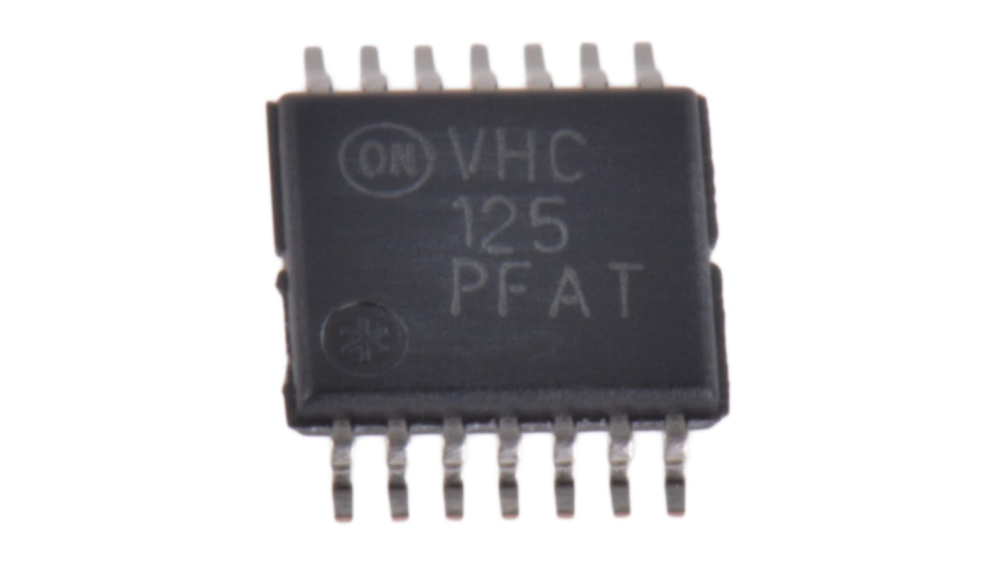 ON Semiconductor MC74VHC125DTR2G, Quad, Bus Buffer, 16 ns @ 50 pF 8mA, 14-Pin TSSOP