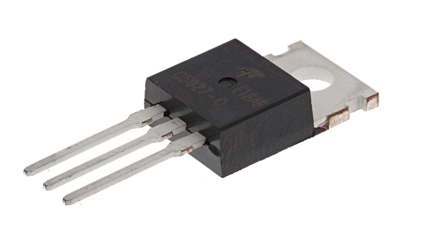 Transistor, KSC5027OTU, NPN 3 A 800 V TO-220, 3 pines, 1 MHz, Simple