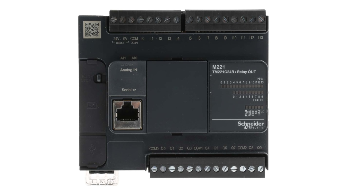 Schneider Electric PLC CPU, Modicon M221, 24 I/O Porte, Programkapacitet 10000 trin