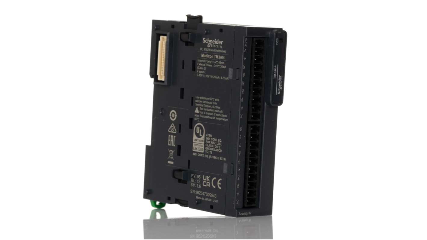 Schneider Electric FC4A Series PLC I/O Module for Use with Modicon M221, Modicon M241, Modicon M251, Current, Voltage