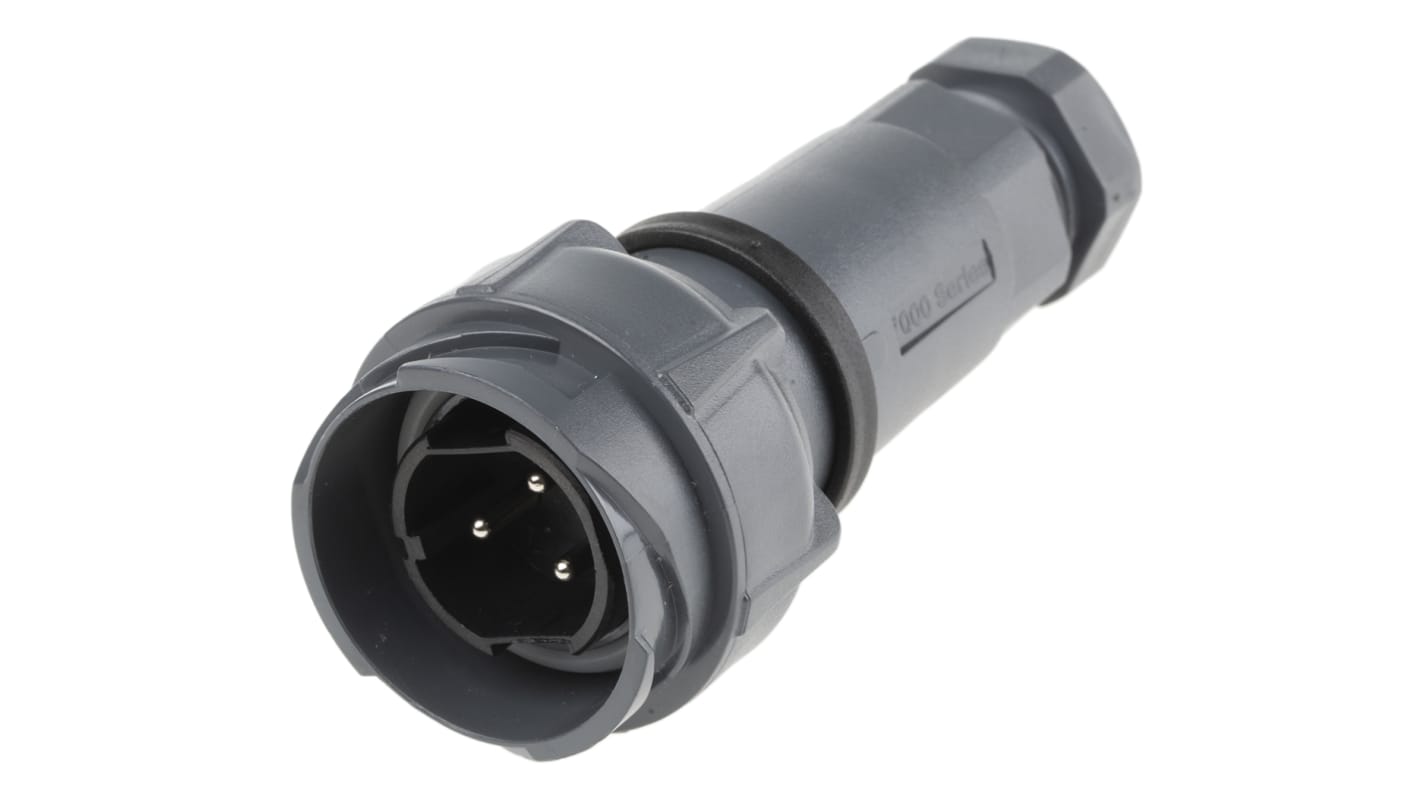 Bulgin Circular Connector, 3 Contacts, Cable Mount, Plug, Male, IP66, IP68, IP69K, Buccaneer 7000 Series