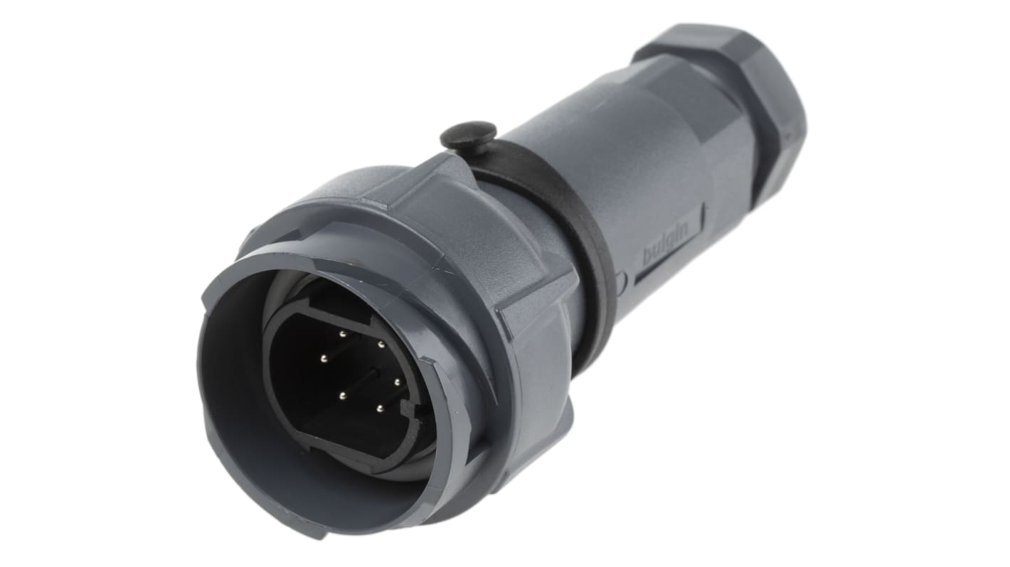 Bulgin Circular Connector, 6 Contacts, Cable Mount, Plug, Male, IP66, IP68, IP69K, Buccaneer 7000 Series