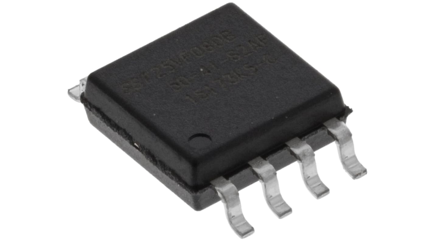 Paměť Flash SST25VF080B-50-4I-S2AF, SPI, 8Mbit 1M x 8 bitů 5ns, počet kolíků: 8, SOIC, 2,7 V až 3,6 V