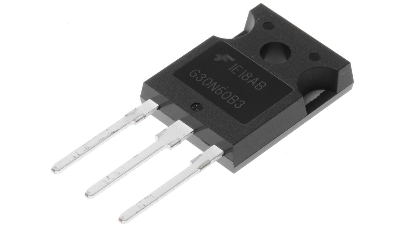 onsemi HGTG30N60B3 IGBT, 60 A 600 V, 3-Pin TO-247, Through Hole