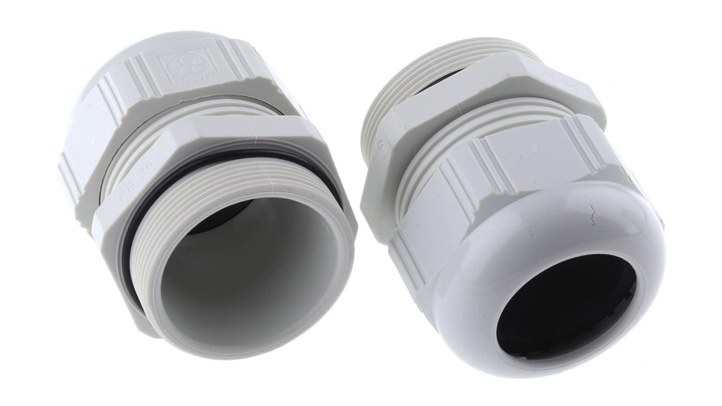 Lapp SKINTOP Series Grey Polyamide Cable Gland, PG36 Thread, 24mm Min, 32mm Max, IP68