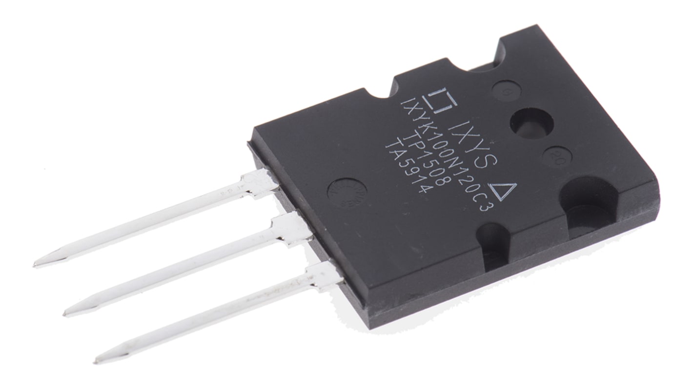 IXYS IXYK100N120C3 IGBT N-csatornás, 188 A, 1200 V, 50kHz, 3-tüskés, TO-264 Egyszeres