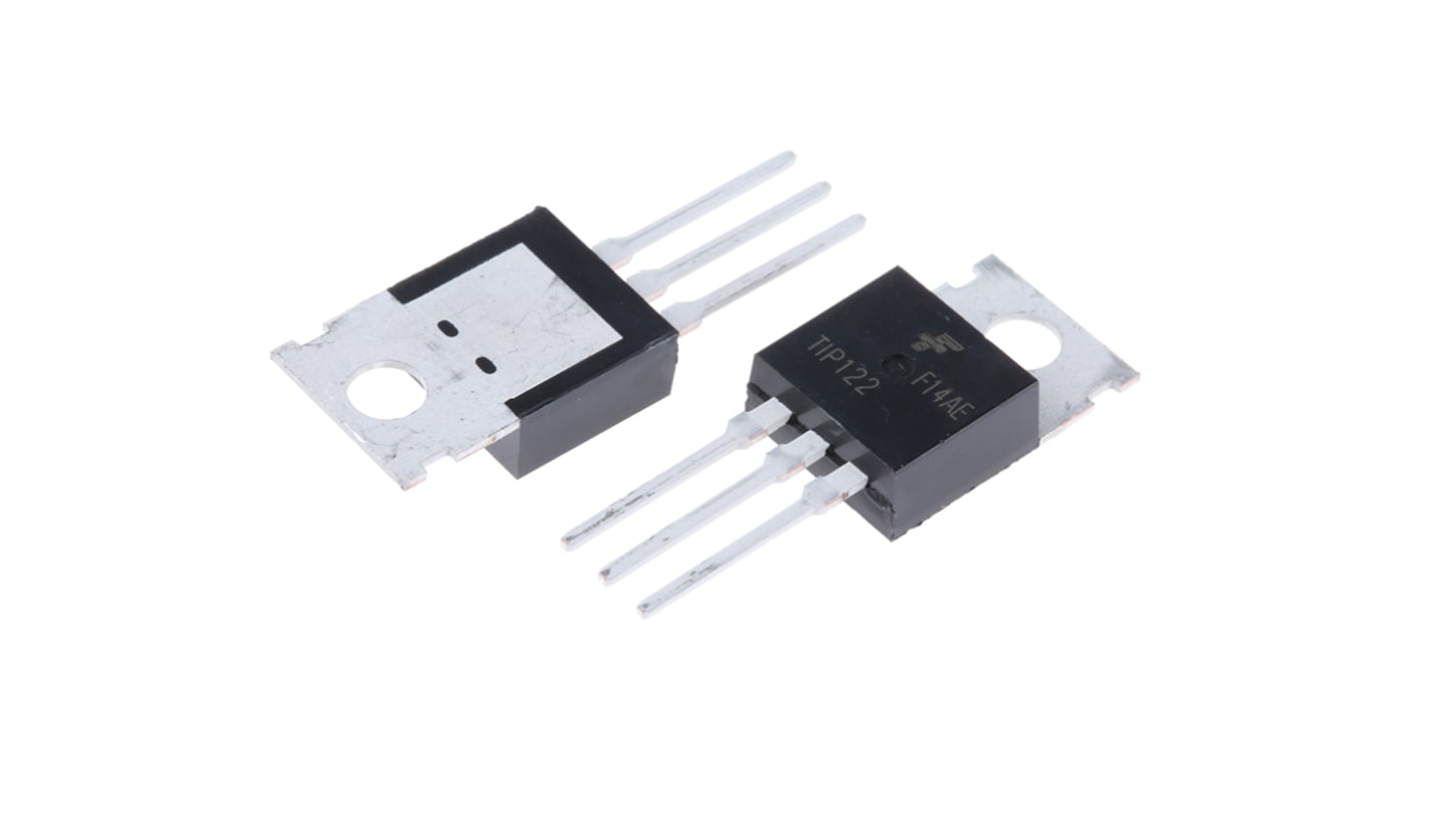 onsemi TIP122 Dual NPN Darlington Pair, 8 A 100 V HFE:1000, 3-Pin TO-220