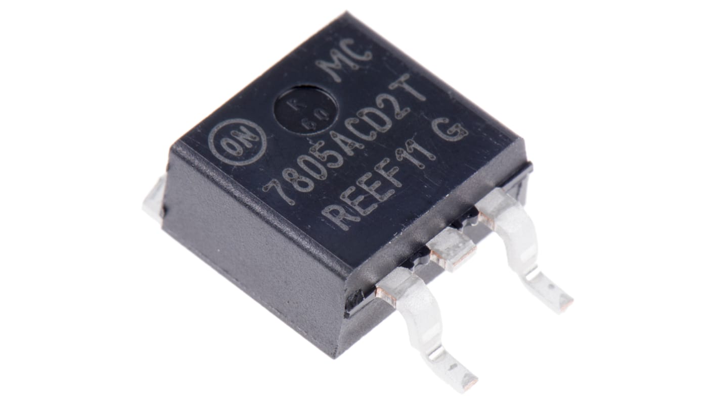 Régulateur de tension, MC7805ACD2TR4G, 2.2A, D2PAK 3 broches.