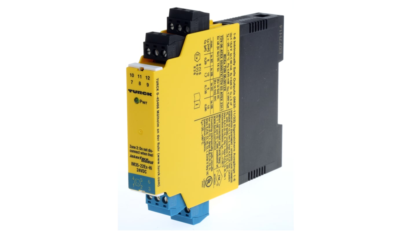 2-kan., maks. 250 V, -25 → +70°C, Turck