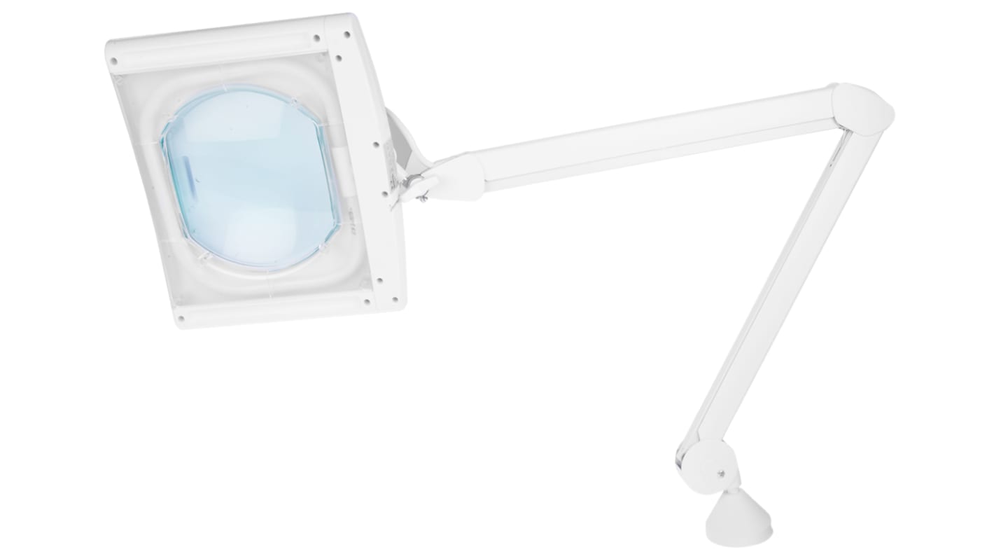 RS PRO Magnifying Lamp with Table Clamp Mount, 3dioptre, 190 x 160mm Lens