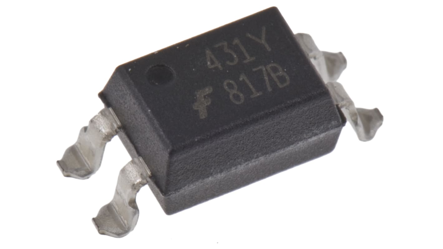 Optoacoplador onsemi FOD de 1 canal, Vf= 1.4V, Viso= 5 kVrms, IN. DC, OUT. Transistor, mont. superficial, encapsulado