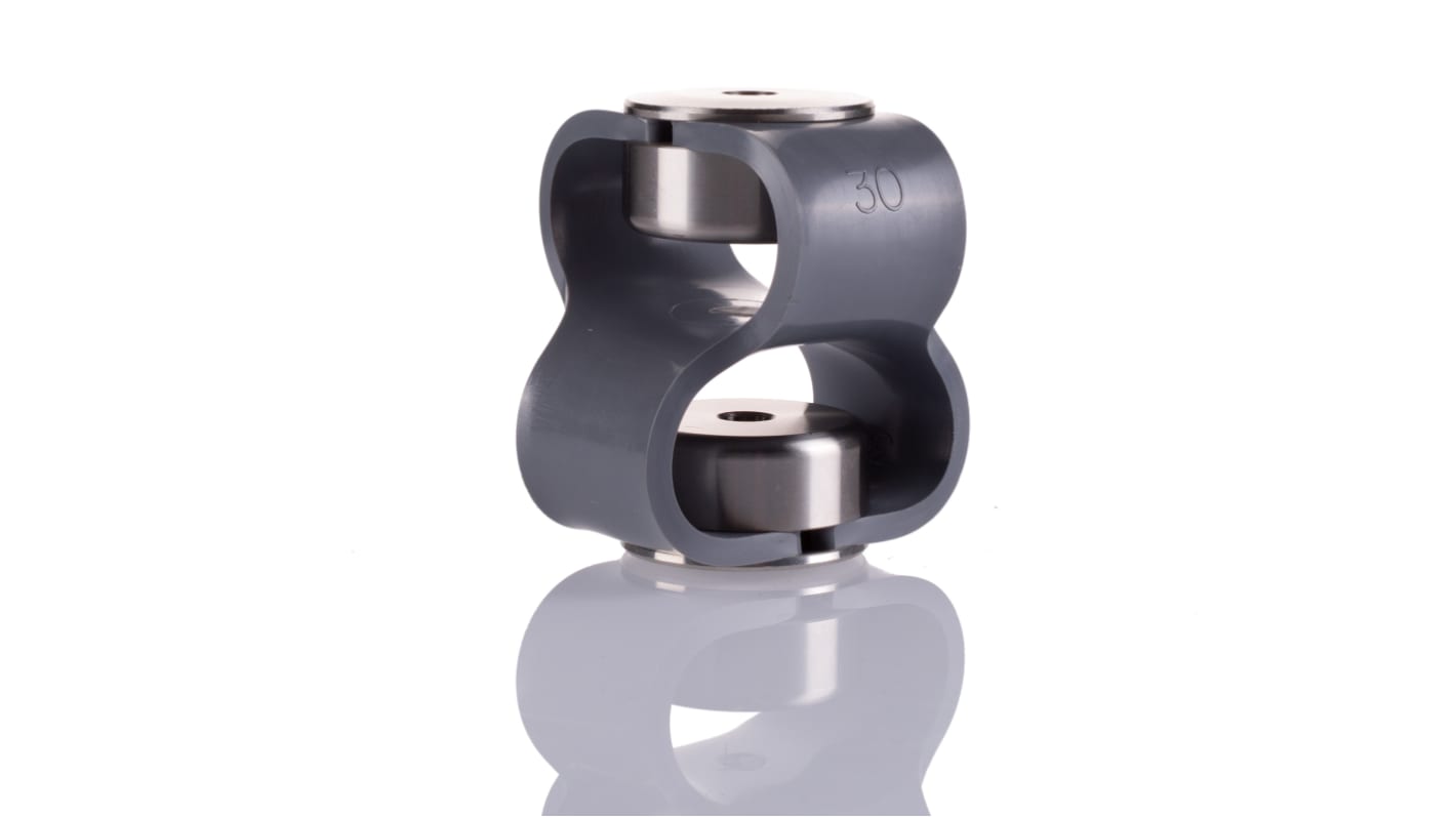 047.30.2222.RS Huco Double Loop Elastomer, 6mm Bore, 56mm Length