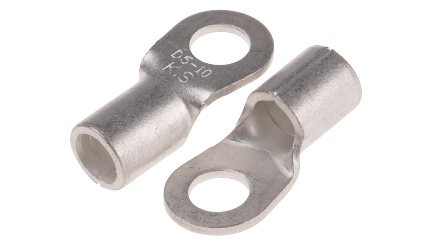 RS PRO Uninsulated Ring Terminal, 10 Stud Size, 10mm² to 10mm² Wire