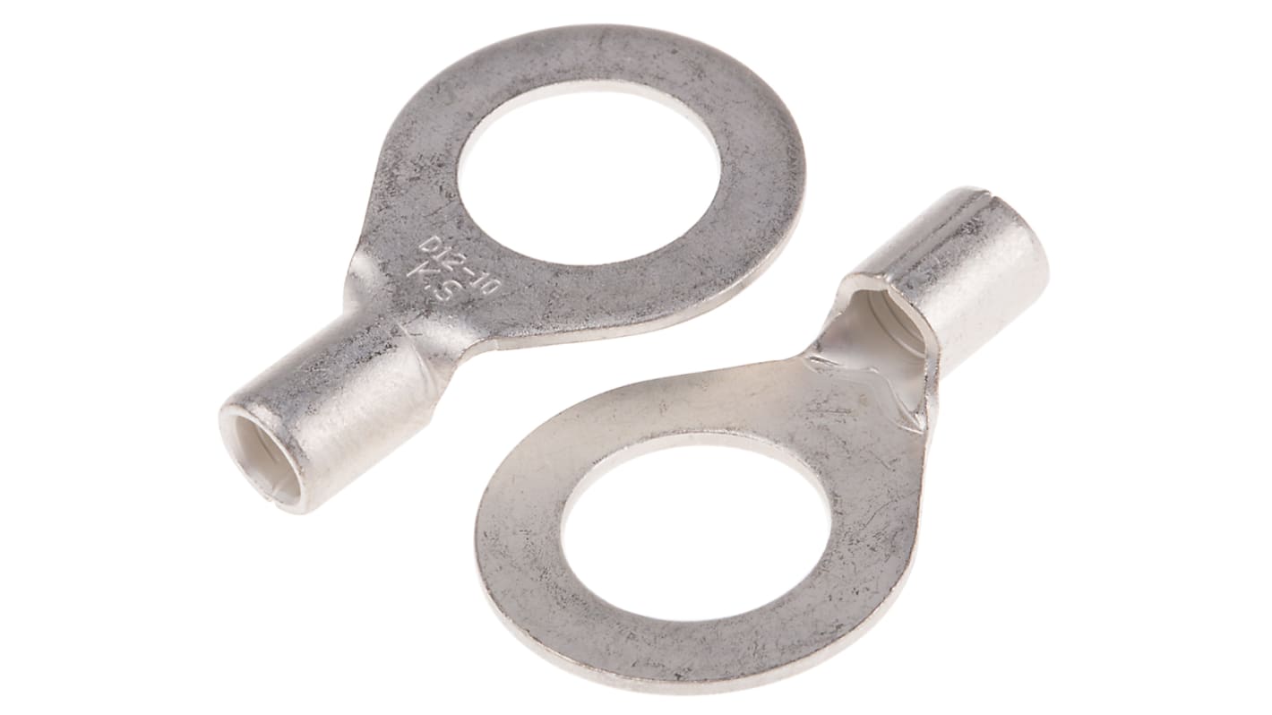 RS PRO Uninsulated Ring Terminal, 13mm Stud Size, 10mm² to 10mm² Wire Size