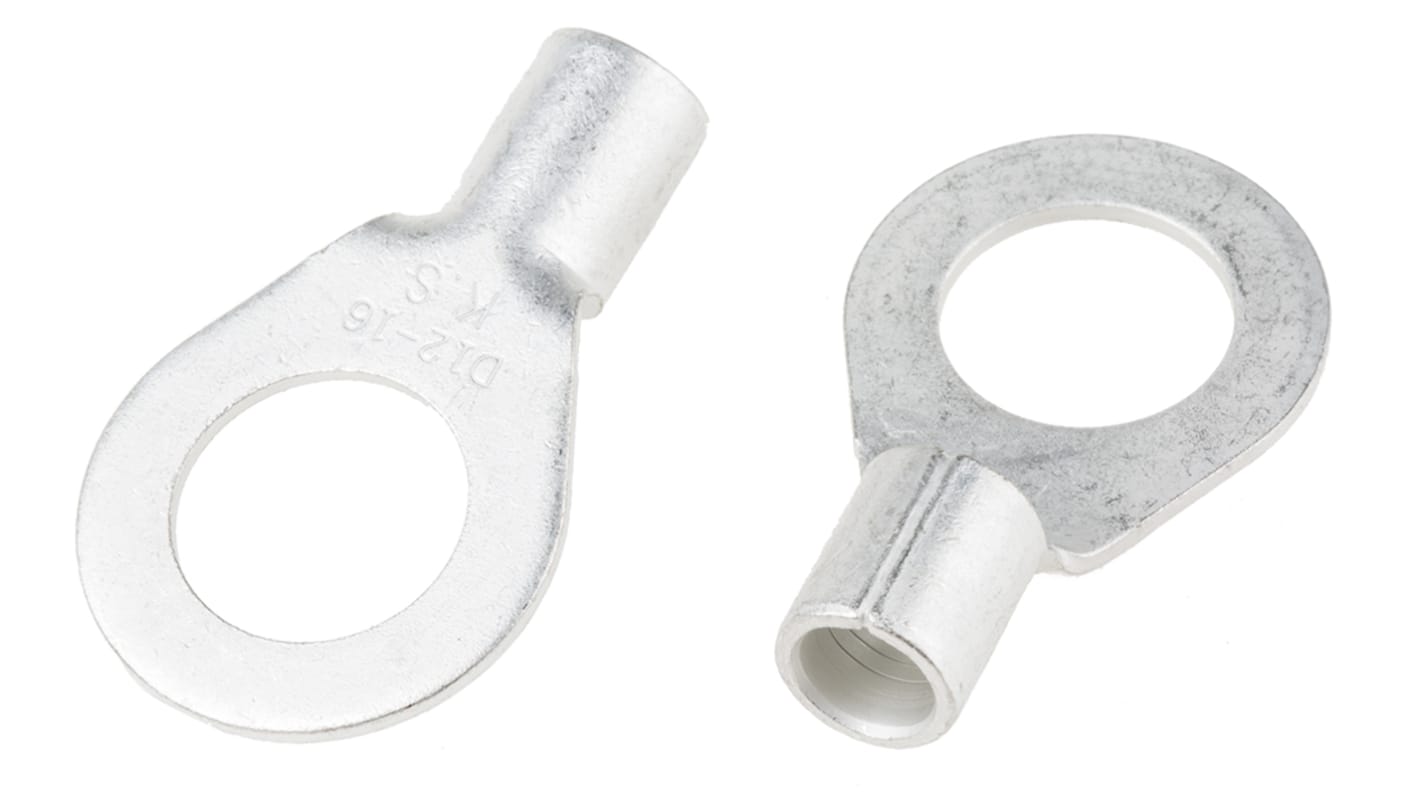 RS PRO Uninsulated Ring Terminal, 13mm Stud Size, 16mm² to 16mm² Wire Size