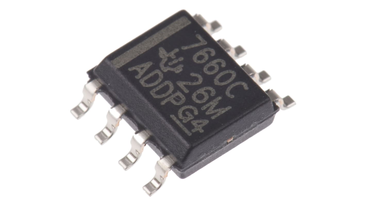 Convertidor de tensión TL7660CD, Duplicador de tensión, 3mA, 10 kHz, SOIC, 8 pines