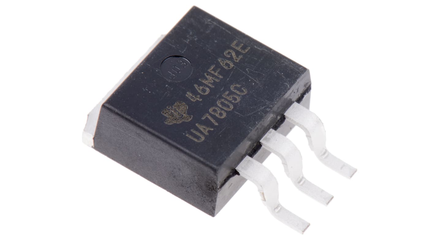 Texas Instruments UA7805CKTTR, 1 Linear Voltage, Voltage Regulator 1.5A, 5 V 3-Pin, D2PAK (TO-263)