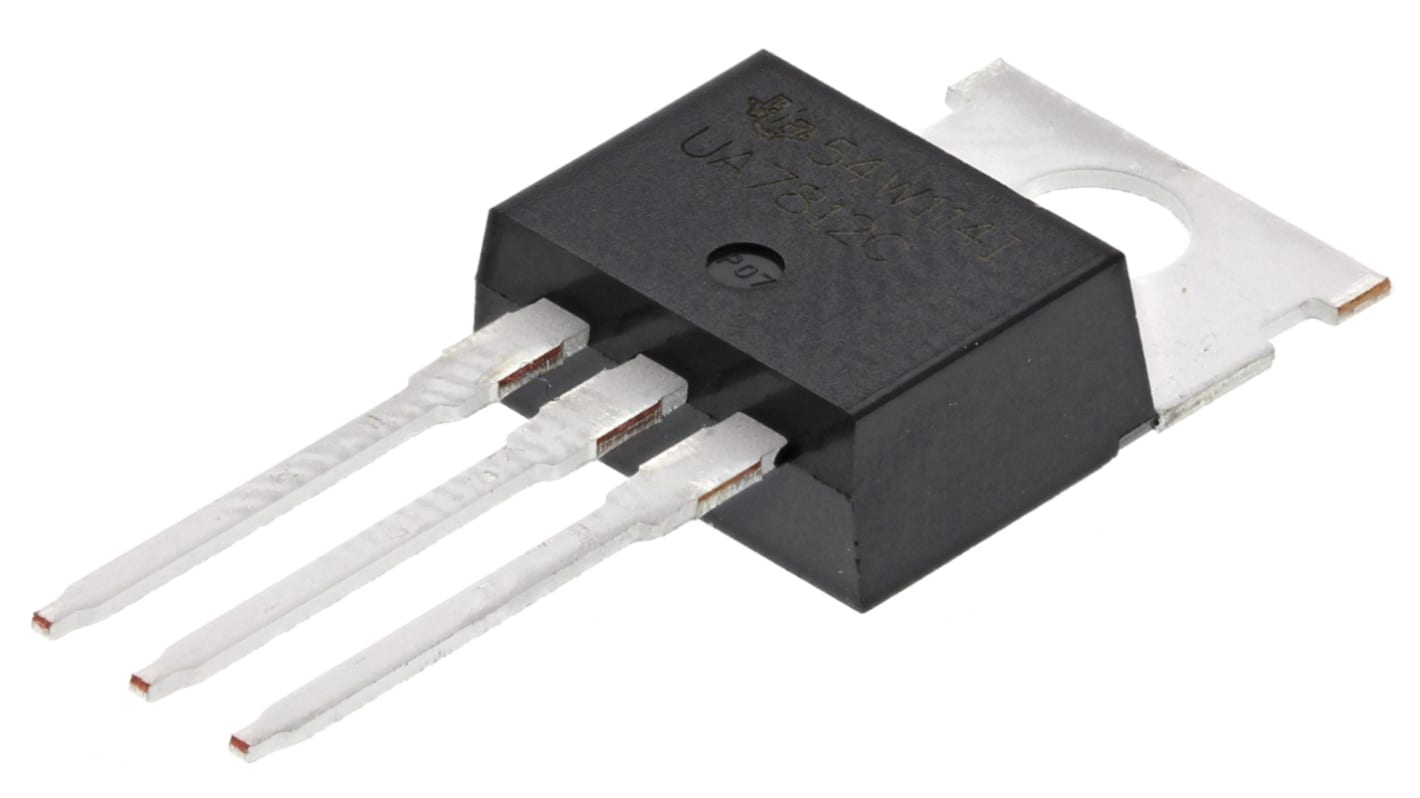 Texas Instruments, 12 V Linear Voltage Regulator, 1.5A, 1-Channel 3-Pin, TO-220 UA7812CKCT