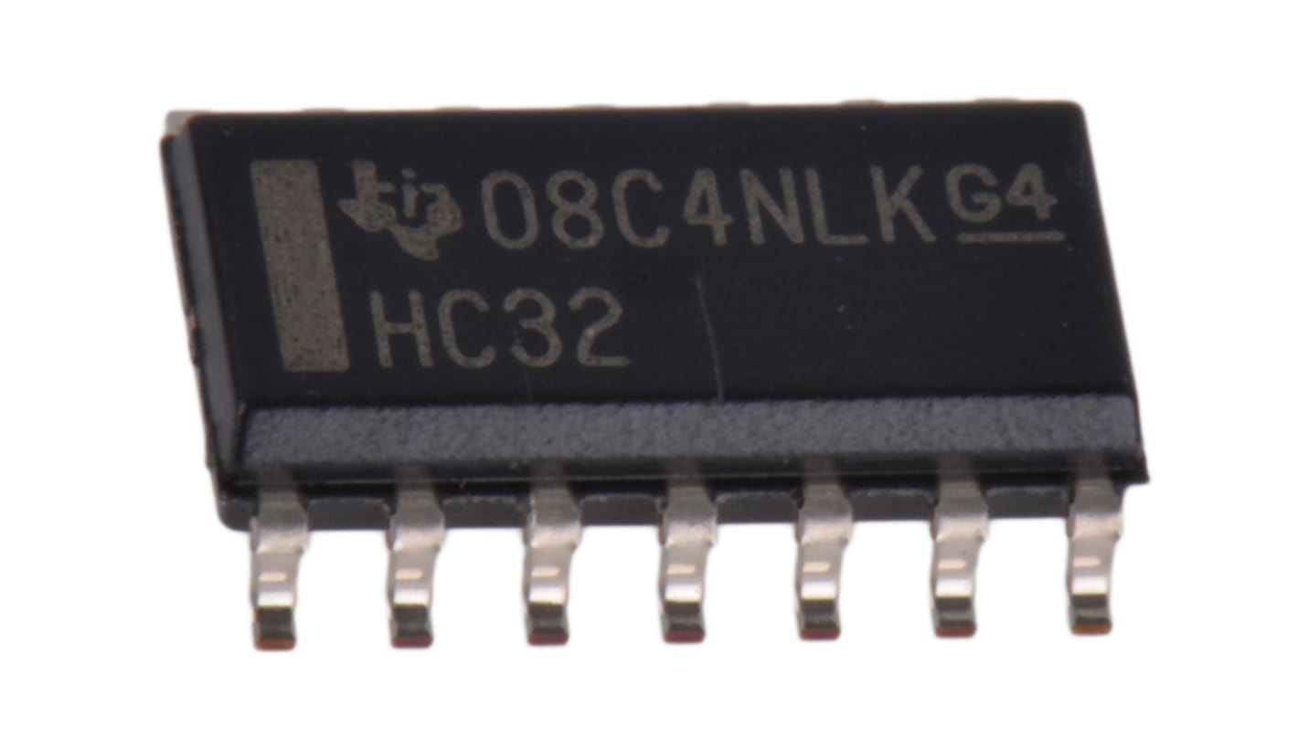 Texas Instruments SN74HC32DT, Quad 2-Input OR Logic Gate, 14-Pin SOIC