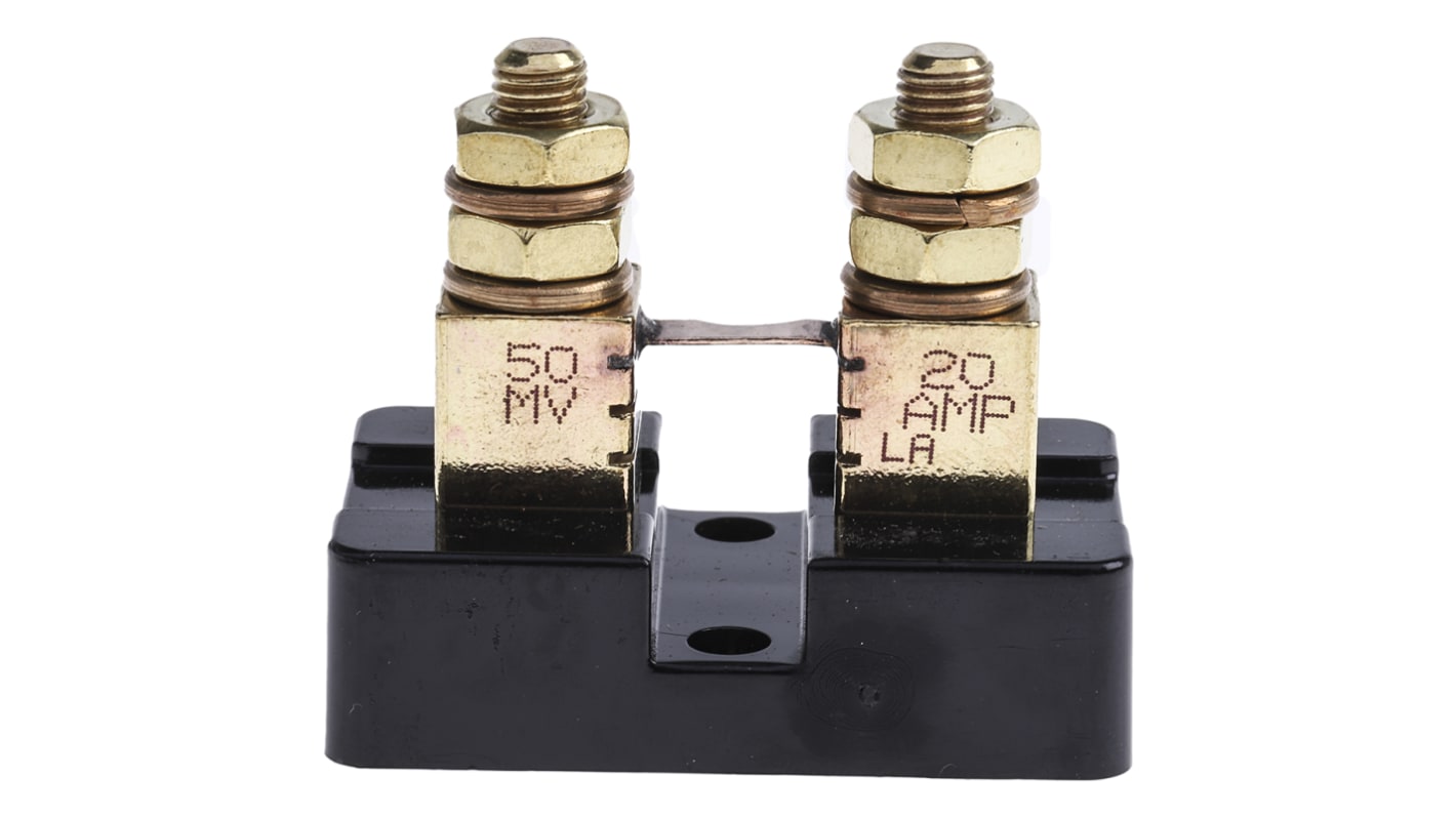 Murata Power Solutions Brass-Ended Shunt, 20 A Max, 50mV Output, ±0.25 % Accuracy