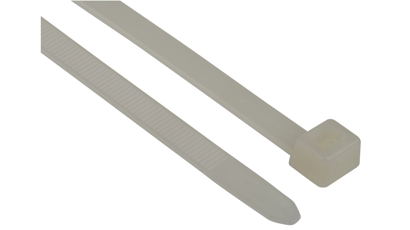 HellermannTyton Cable Tie, Inside Serrated, 760mm x 7.6 mm, Natural Polyamide 6.6 (PA66), Pk-50