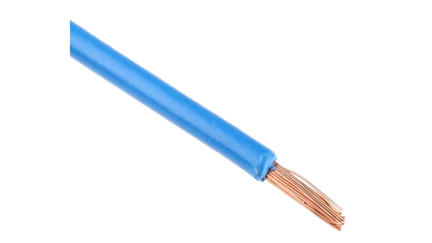 Fils de câblage RS PRO, 4 mm², Bleu Moyen, 12 AWG, 100m, 1 kV