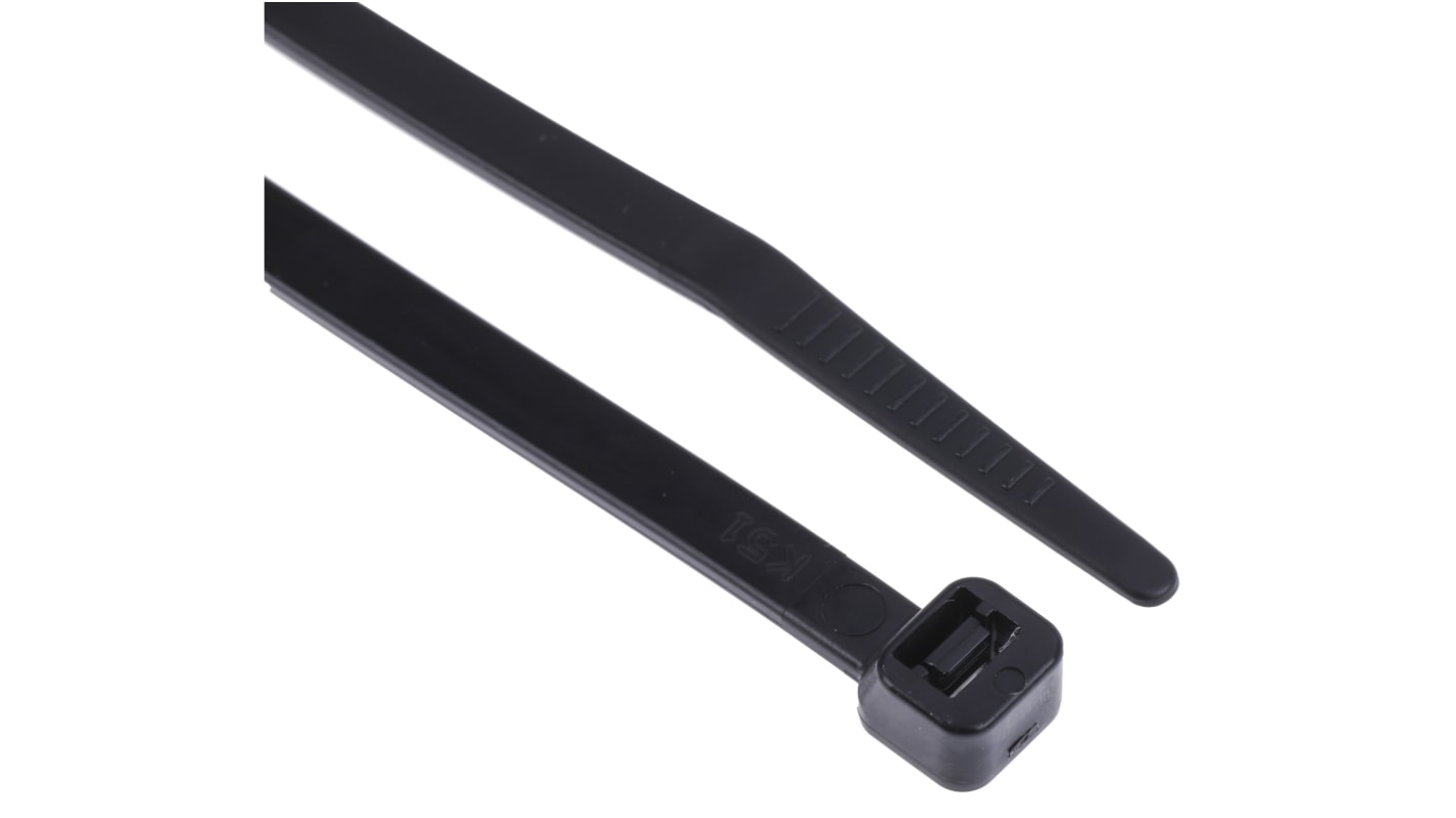 Brida RS PRO de Nylon 66 Negro, 160mm x 4.8 mm, Resistente al calor