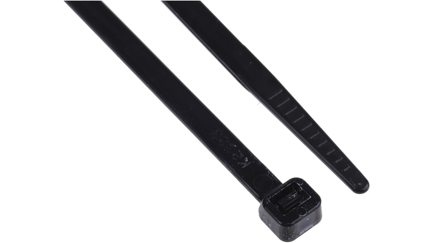 RS PRO Nylon 66 Kabelbinder Schwarz 4,8 mm x 300mm, 1000 Stück