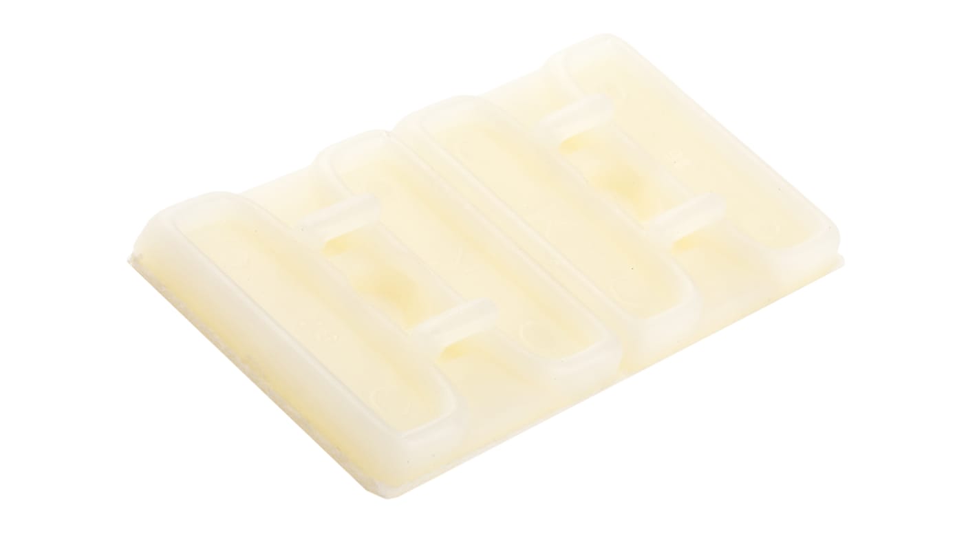 Base para bridas autoadhesiva RS PRO de Nylon 66 Natural, dim. 29.2mm x 29,2 mm, Ø montaje 5mm