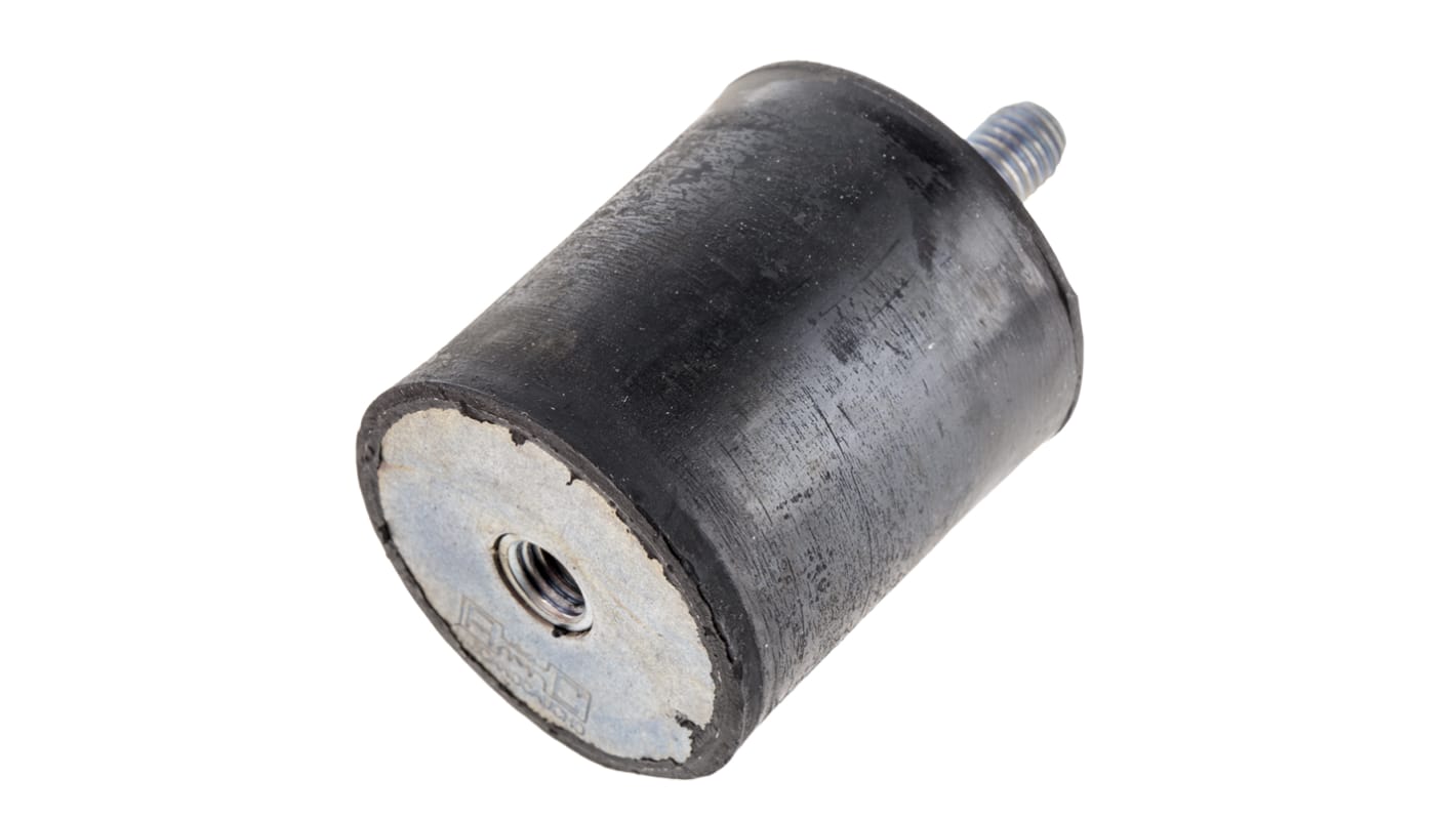 4 Supporti Antivibranti In Gomma Con Borchie M8-1,25 - Isolatori Per Compressori E Motori