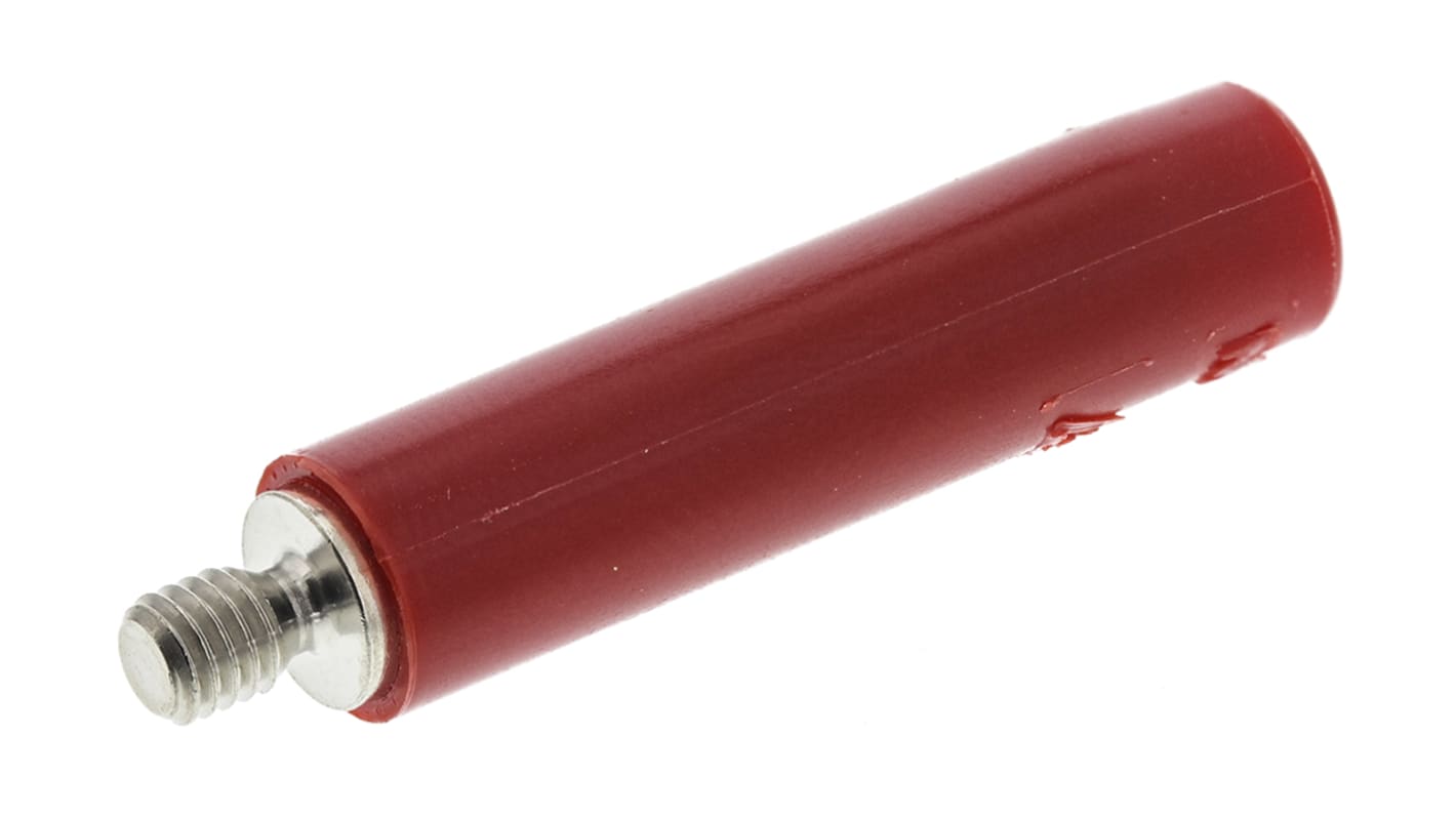 Stäubli 4 mm Bananenbuchse Rot, Kontakt vernickelt, 600V / 32A, Schraubanschluss