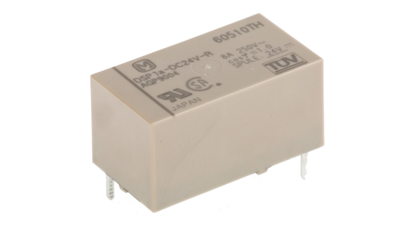 Panasonic PCB Mount Power Relay, 24V dc Coil, 5A Switching Current, SPST