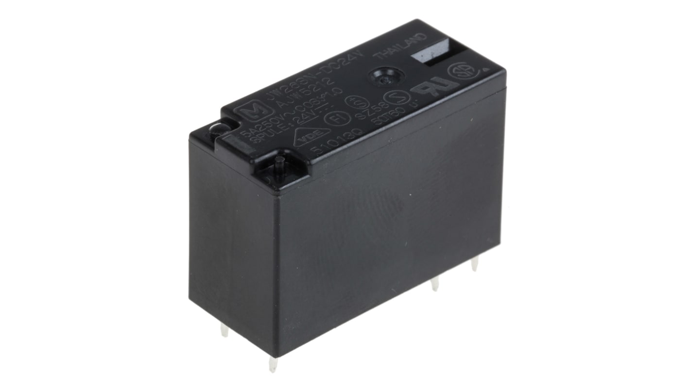 Panasonic PCB Mount Power Relay, 24V dc Coil, 5A Switching Current, DPST