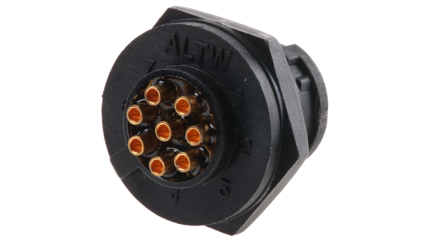 Amphenol Industrial Circular Connector, 8 Contacts, Panel Mount, Plug, Male, IP67, Ceres Series