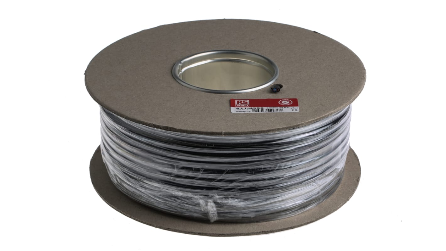 Napájecí kabel 2žilový PVC plášť , Černá, vnější průměr: 3.2 x 5.2 → 3.8 x 6.3mm, 300 V