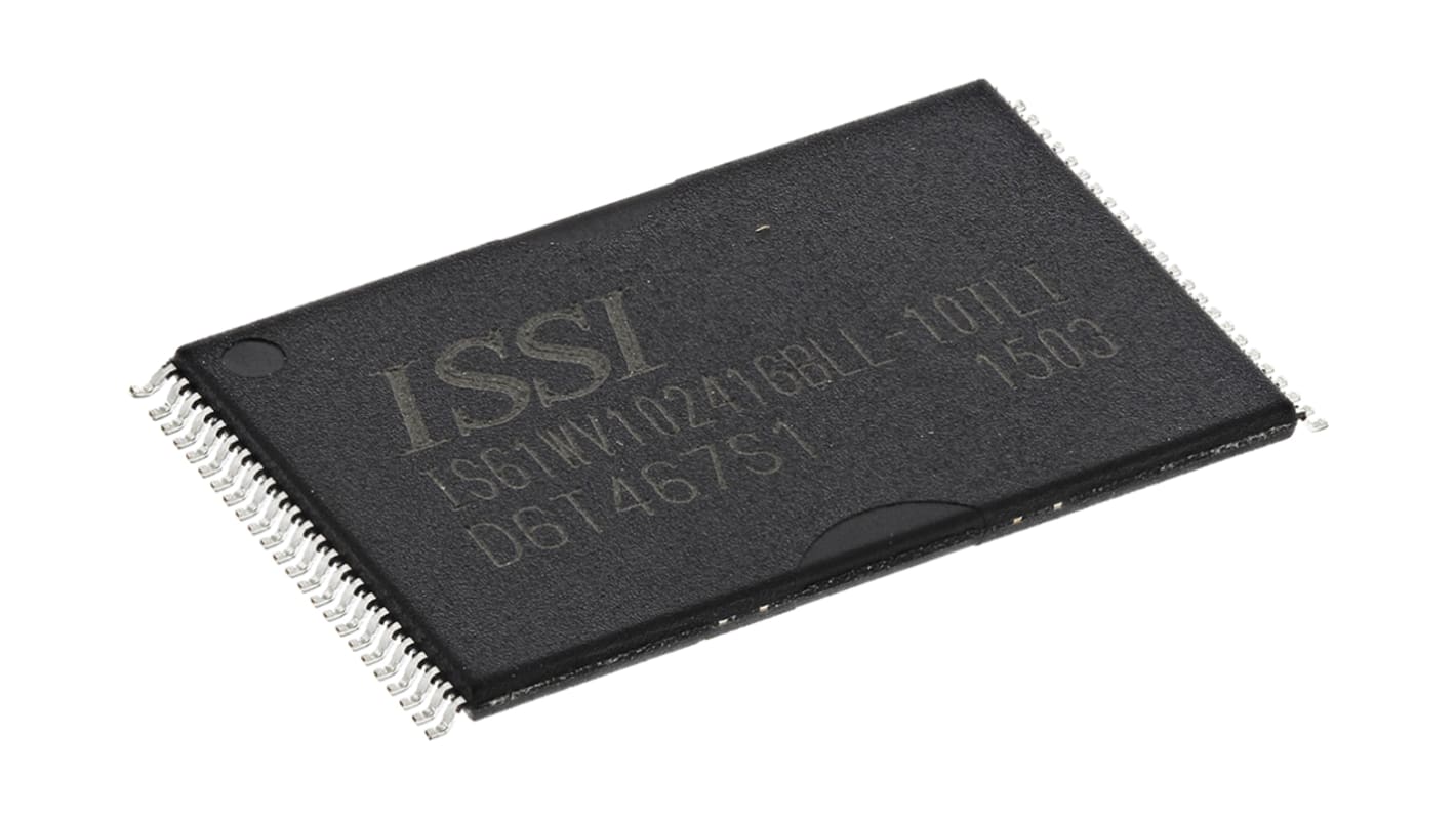 SRAM ISSI da 16Mbit, 1M x 16 bit, 48 Pin, TSOP, Montaggio superficiale