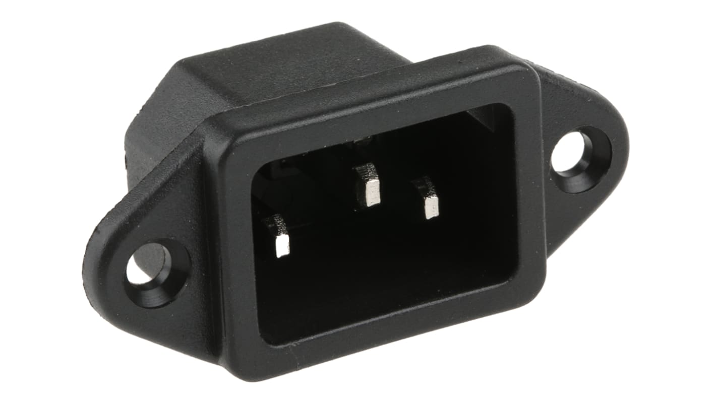 Conector IEC C14 macho RS PRO, , Montaje en Panel, 250 V, 10A, , con interruptor