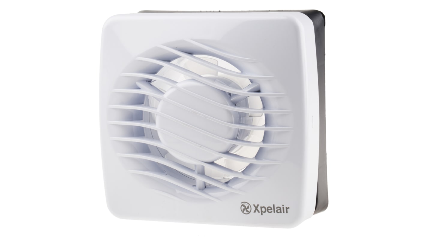 Xpelair 90839AW DX Wall Mounted Extractor Fan, 76m³/h, 35dB(A), Duct Size 100mm