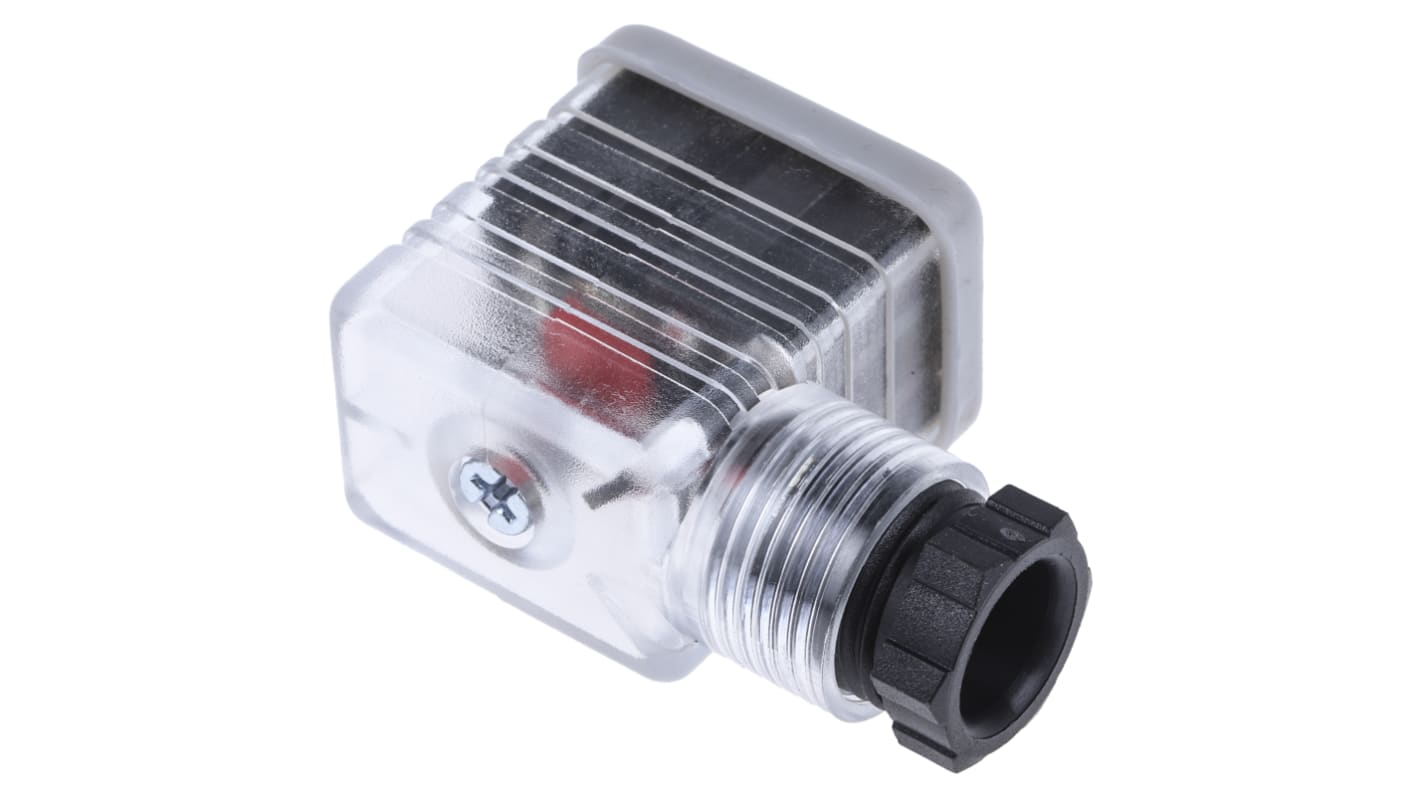 Conector de válvula DIN 43650 B RS PRO, hembra, 2P+E, 24 V dc, 10A, prensaestopas PG9, montaje en cable