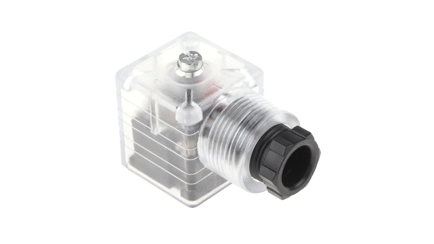 RS PRO 2P+E DIN 43650 A, Female Solenoid Valve Connector, with