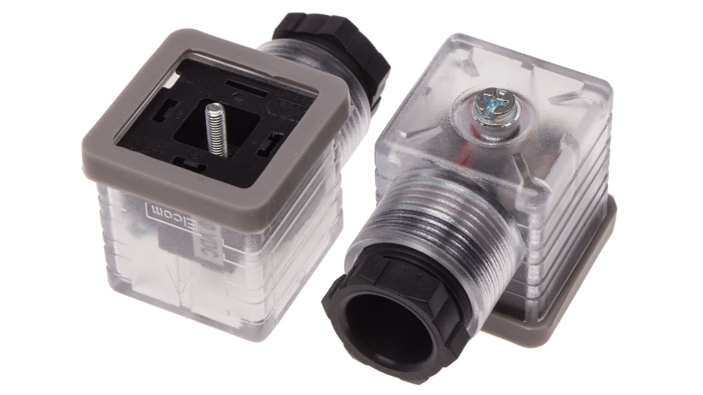 Connettore per valvole a solenoide RS PRO DIN 43650 A, Femmina, 2P+E, 250 V c.c.