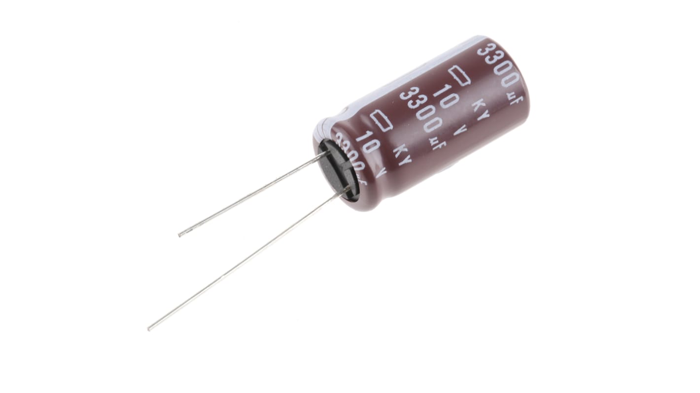 CHEMI-CON 3300μF Aluminium Electrolytic Capacitor 10V dc, Radial, Through Hole - EKY-100ELL332MK25S