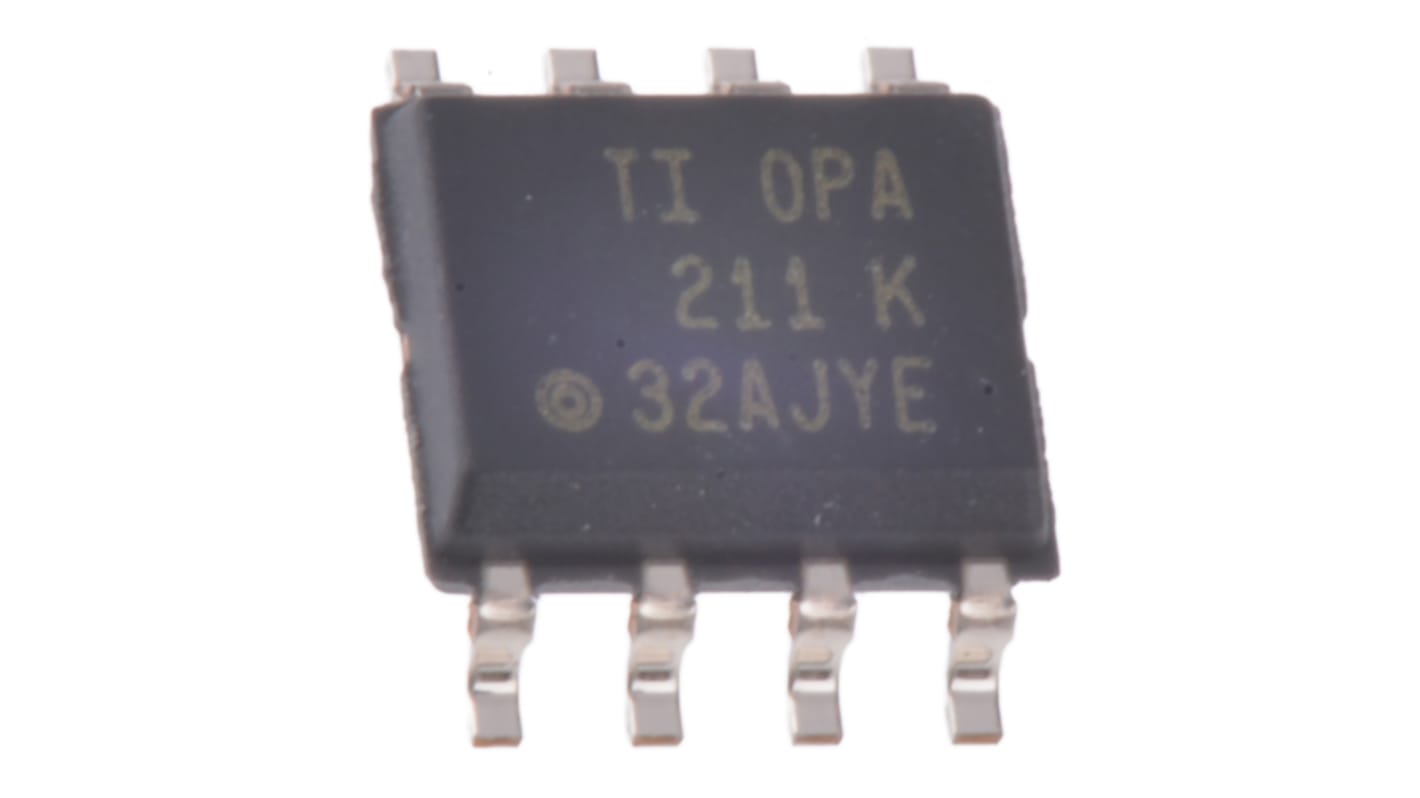 Texas Instruments オペアンプ, 表面実装, 1回路, ±2電源, 単一電源, OPA211ID