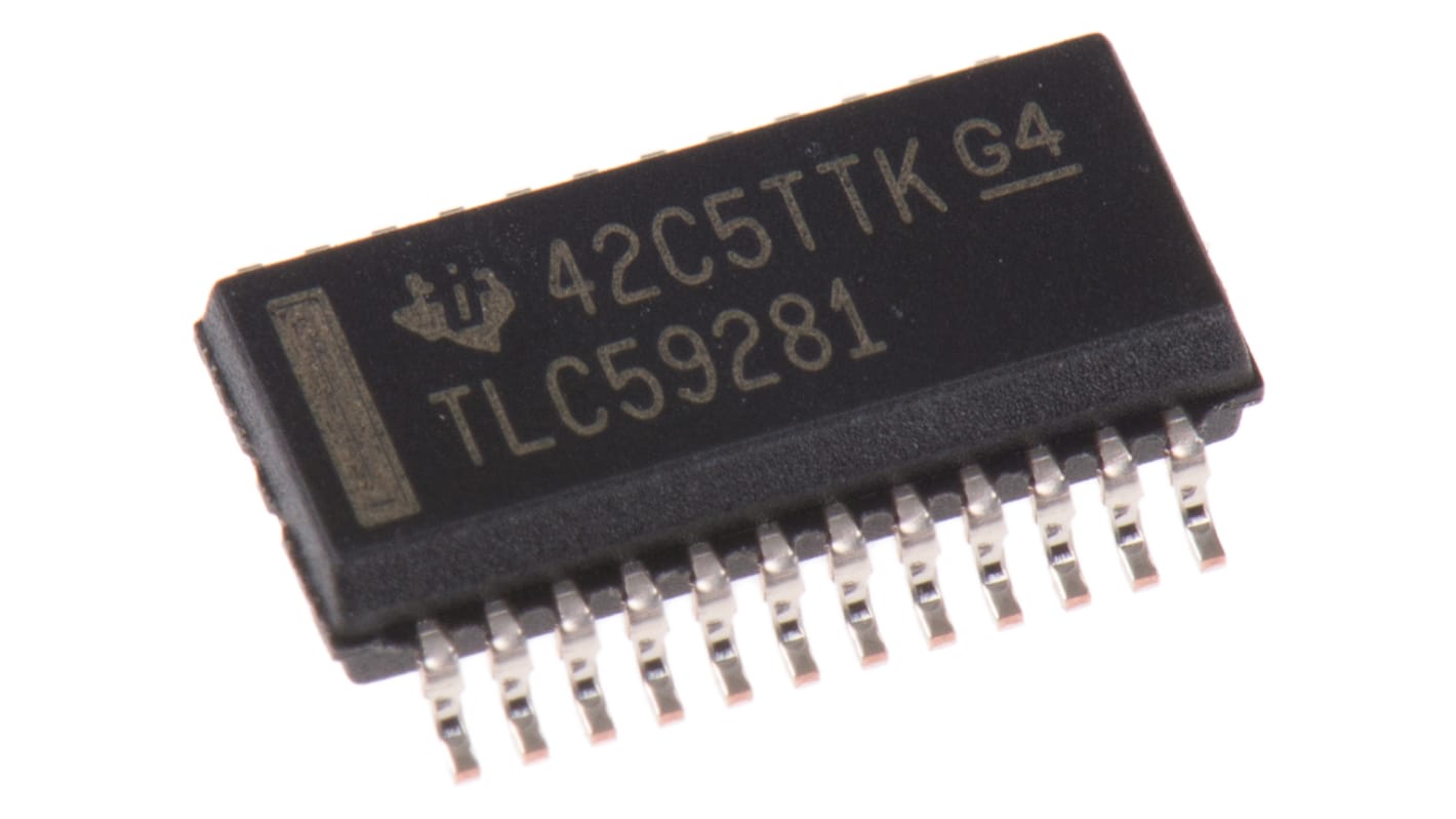 Texas Instruments TLC59281DBQR, LED Driver 16-Segments, 3 → 5.5 V, 24-Pin SSOP