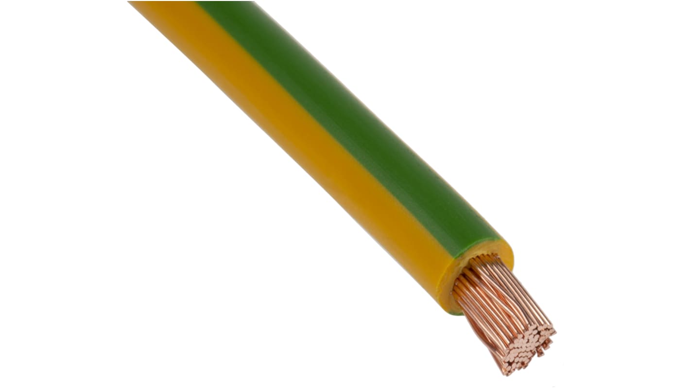Câble H07V-K 10 Mm² Vert/Jaune Lapp – Fil De Terre Souple Monoconducteur Toronné – Vendu Au Mètre Par Lots De 10 M