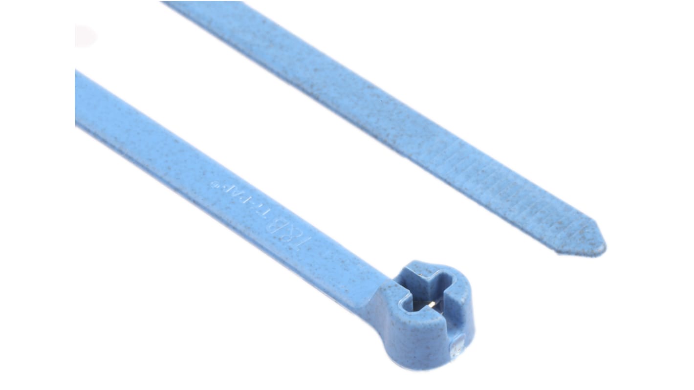 Thomas & Betts Cable Ties, 361mm x 4.7 mm, Blue Nylon, Pk-100